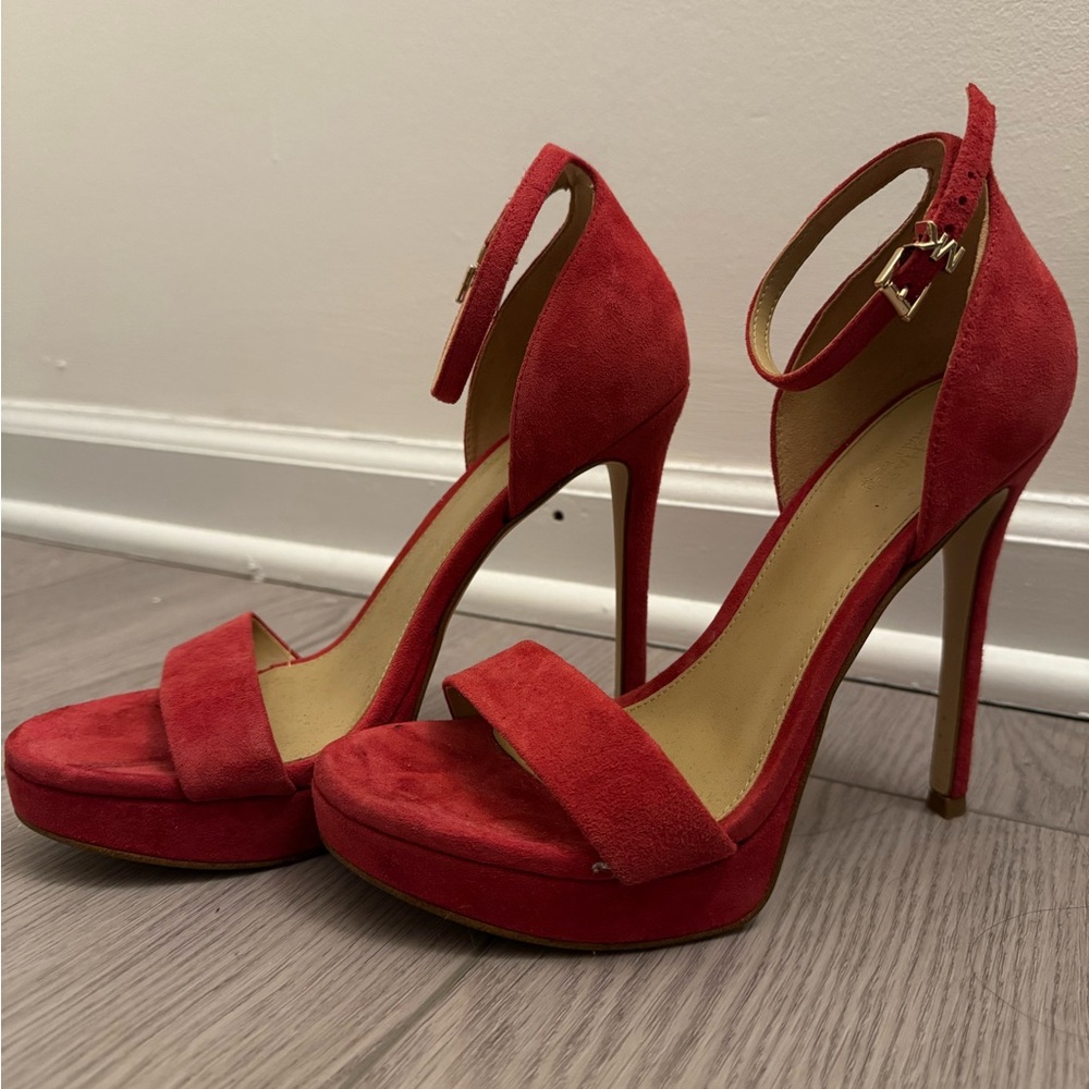 Michael Kors Elegant Red Suede Women's 4'' Heels